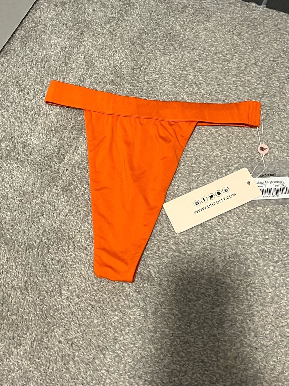 Oh Polly Bright Orange Women's Bikini Bottom